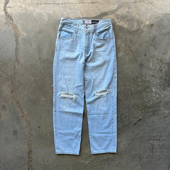 Vintage Levi's Silver Tab Jeans Women's 27x31 Blue '94 Baggy Distressed Denim - Picture 2 of 7